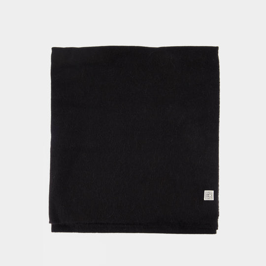 Classic Winter Scarf - TOTEME - Wool - Black