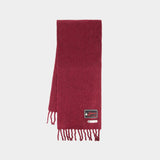 Fluffy Smash With Label Scarf - Lanvin - Wool - Burgundy