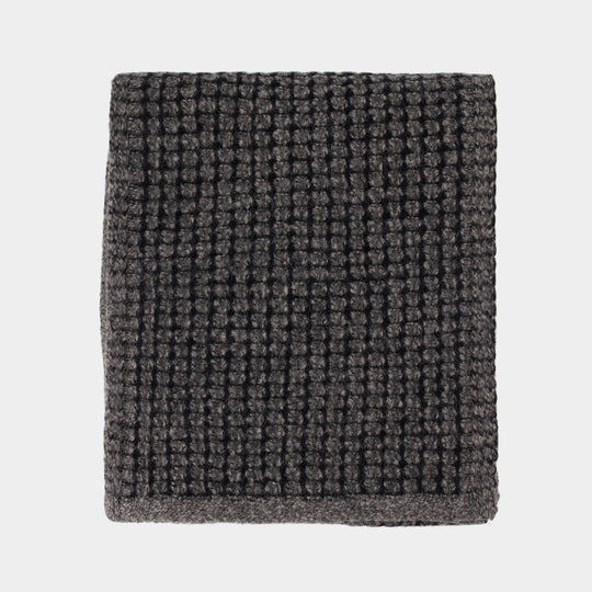 Big Square Scarf - OFFICINE GENERALE - Wool - Black