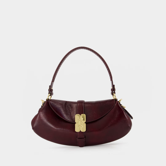 B Kat Shoulder Bag - Ganni - Synthetic - Burgundy