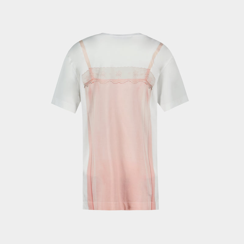 Slip Dress Trompe L'oeil T-Shirt - Simone Rocha - Cotton - White