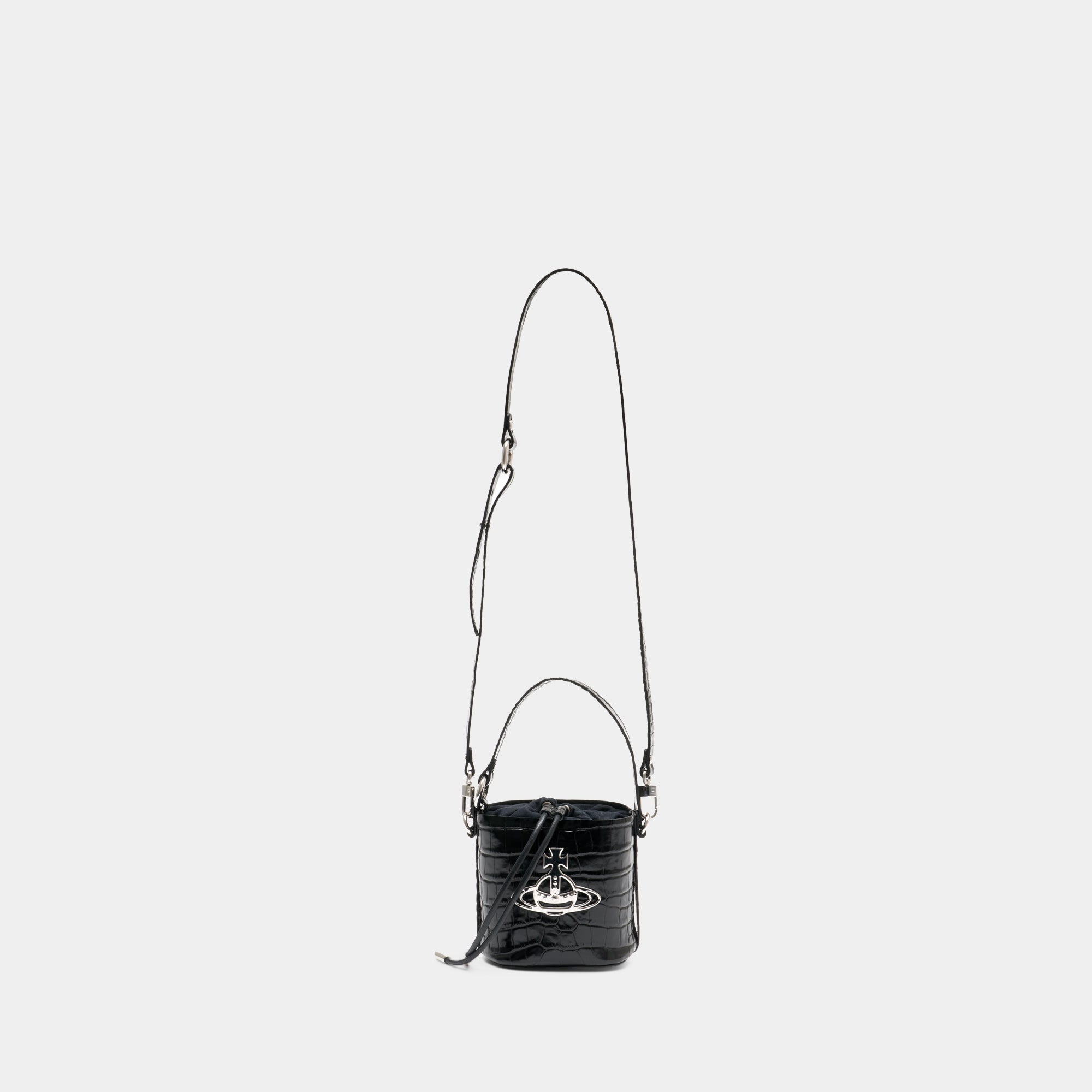 Daisy Drawstring Bucket Bag - Vivienne Westwood - Leather - Black