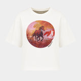 Taida Photo Horse Strass T-Shirt - Zadig & Voltaire - Cotton - White