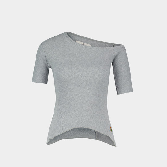 Orgy Shoulder T Shirt  - Vivienne Westwood - Cotton - Grey