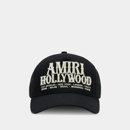 Hollywood Trucker Cap - Amiri - Cotton - Black