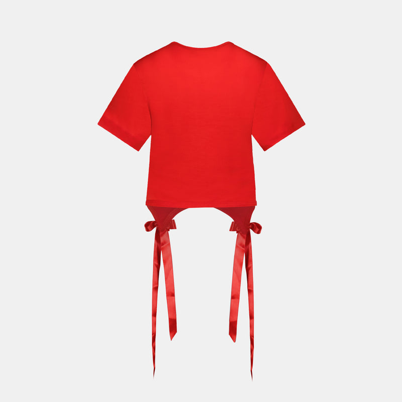 Bow Tails T Shirt - Simone Rocha - Synthetic - Red