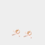 Petite Bow Daisy Earrings - Simone Rocha - Crystal - Pink