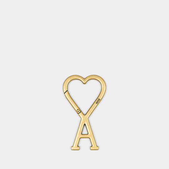 Ami De Coeur Hook Keychain - AMI Paris - Metal - Brown