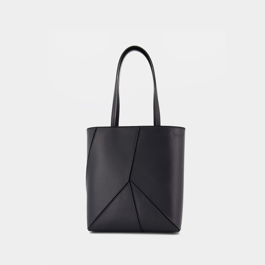 Panel Shopper Bag - YOHJI YAMAMOTO - Leather - Black