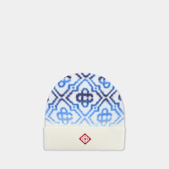 Space Dye Monogram Beanie - Casablanca - Wool - Blue