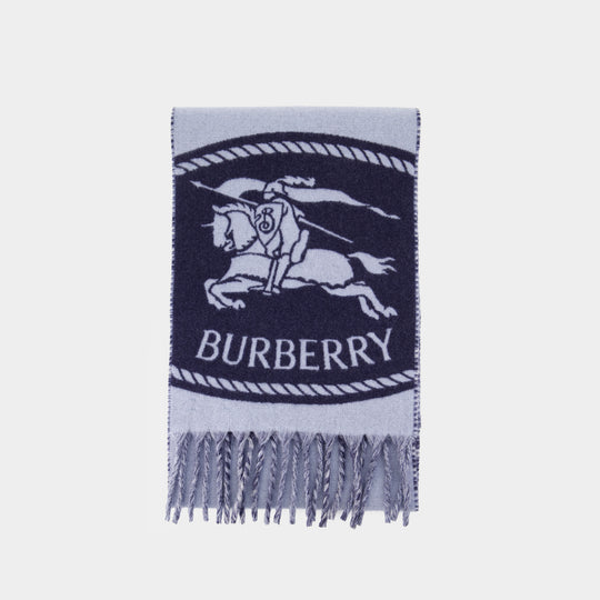 Mu Knight St To Chck Scarf - Burberry - Cashmere - Blue
