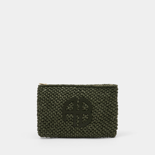 Rio Clutch - ANINE BING - Raffia - Green