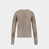 Graphic Tiger Sweatshirt - Ganni - Wool - Beige