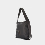 Clasp Crossbody - YOHJI YAMAMOTO - Leather - Black