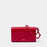 Tangle Wallet On Chain - Jil Sander - Leather - Red