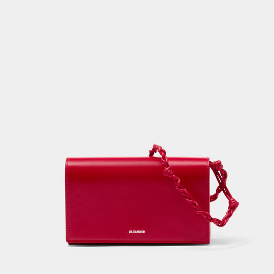 Tangle Wallet On Chain - Jil Sander - Leather - Red