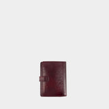 Slim Card Holder - Ganni - Synthetic - Burgundy