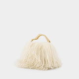 The Backgammon Clutch Bag – Cult Gaia – Faux Fur – Ivory