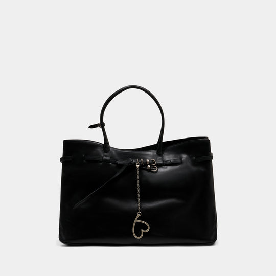 Grandma Used Xl Shopper Bag - Margesherwood - Leather - Black