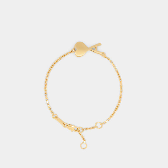 Thin Hammered Ami De Coeur Bracelet - AMI Paris - Metal - Gold