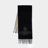 25x180 Scarf - Vivienne Westwood - Wool - Black