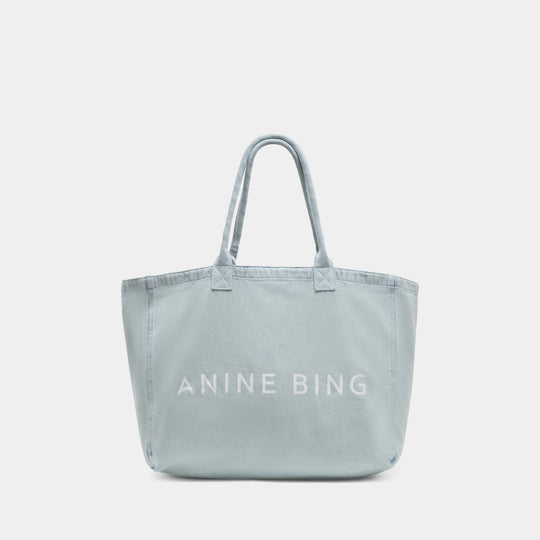 Leo Denim Tote Shopper Bag - ANINE BING - Cotton - Blue