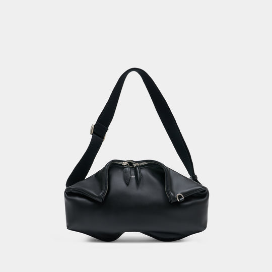 Manta Messenger Clutch - Alexander McQueen - Leather - Black