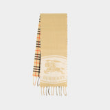 Mu Knight St To Chck Scarf - Burberry - Cashmere - Beige