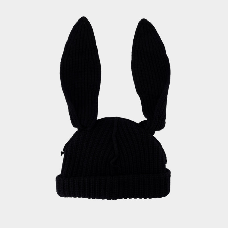 Chunky Rabbit Beanie - Charles Jeffrey Loverboy - Wool - Black