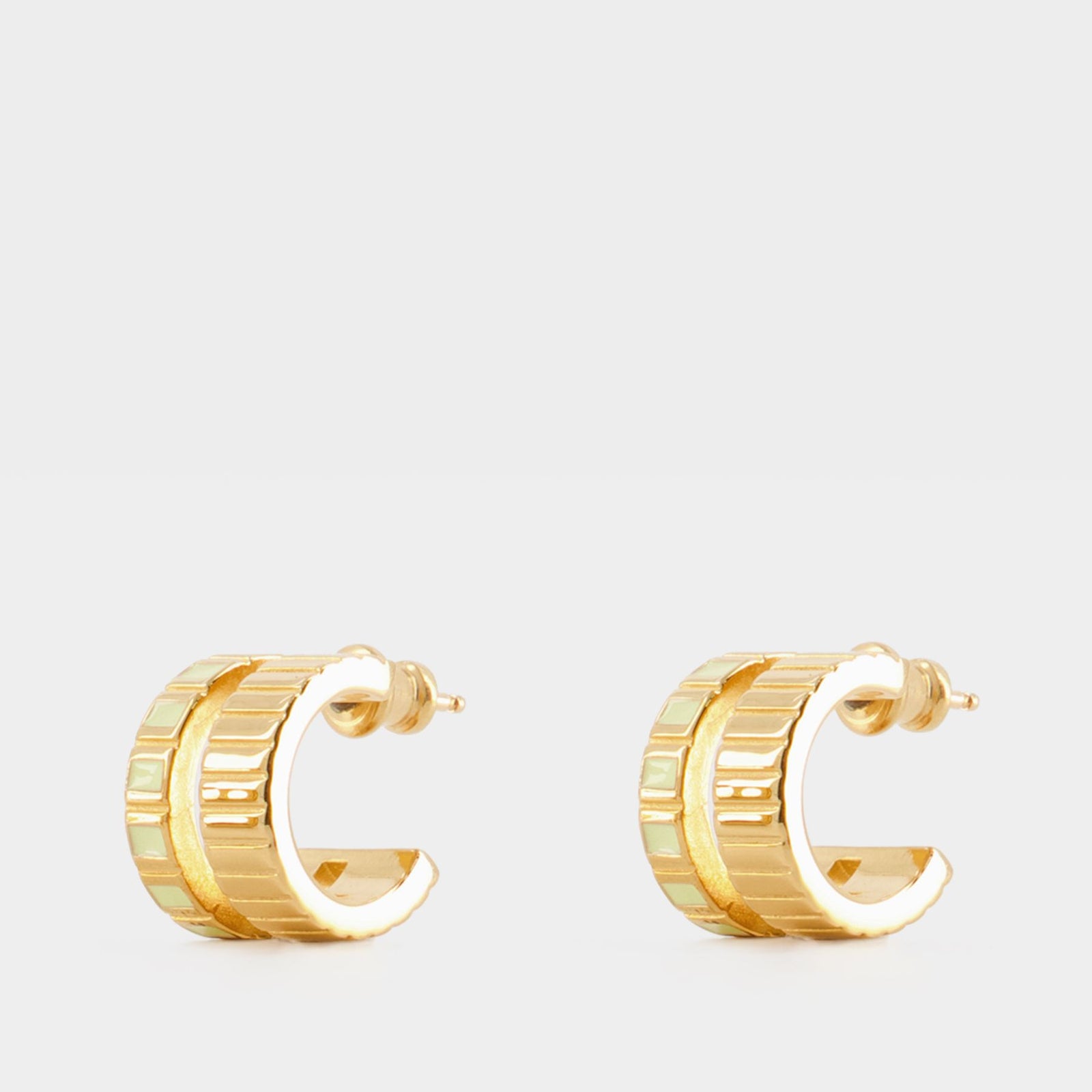 イヤリング Mini Slot Earring - Ivi - Egg Shell - Or Mini Slot Earring - Ivi - Egg Shell - Or