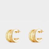 Mini Slot Earring - Ivi - Egg Shell - Or