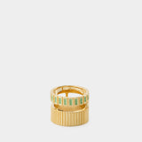 Slot  Ring - Ivi - Green - Or