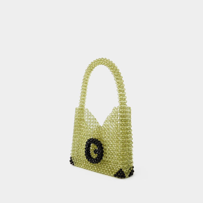 Beaded hobo bag - Germanier - Beads - Green/Black
