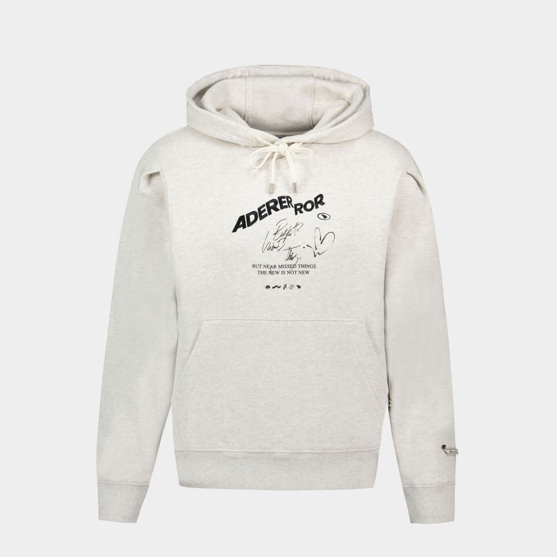 Hoodie - Ader Error - Cotton - White