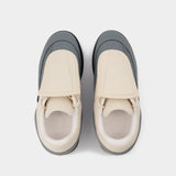 Antei Sneakers in Ivory and Grey Leather