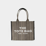 The Large Tote Bag Monogram - Marc Jacobs - Beige Multi - Cotton