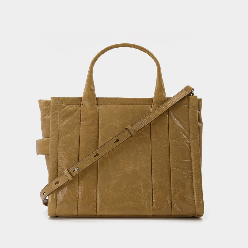 The Small Tote in Light Brown Leather