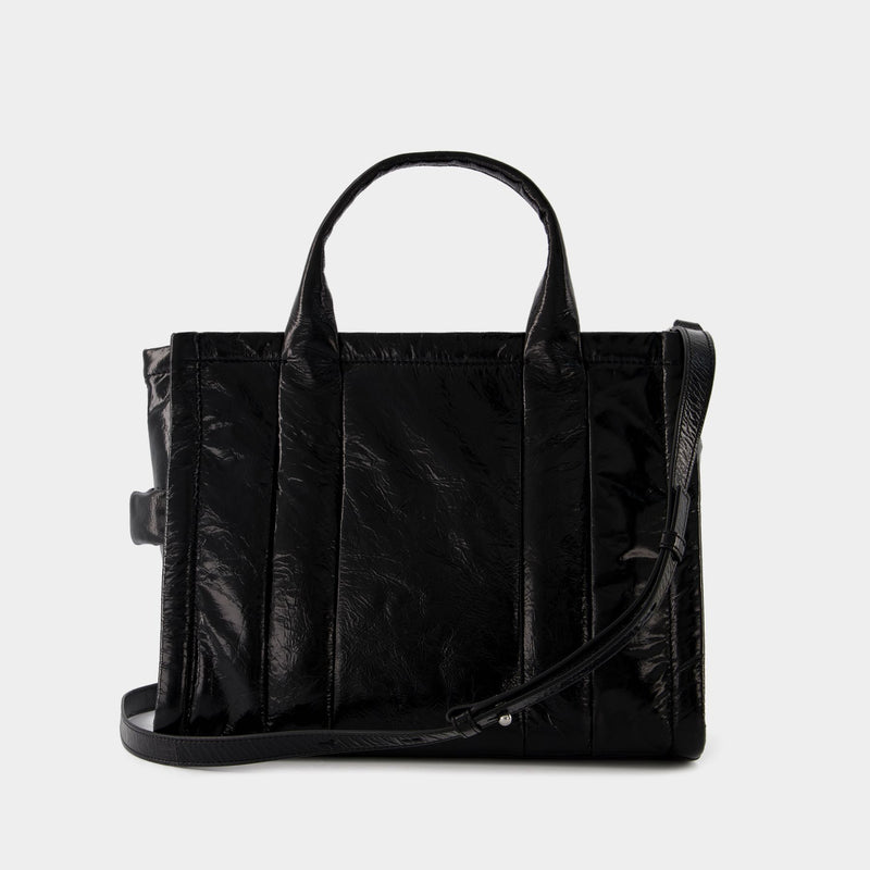The Small Tote in Black Leather