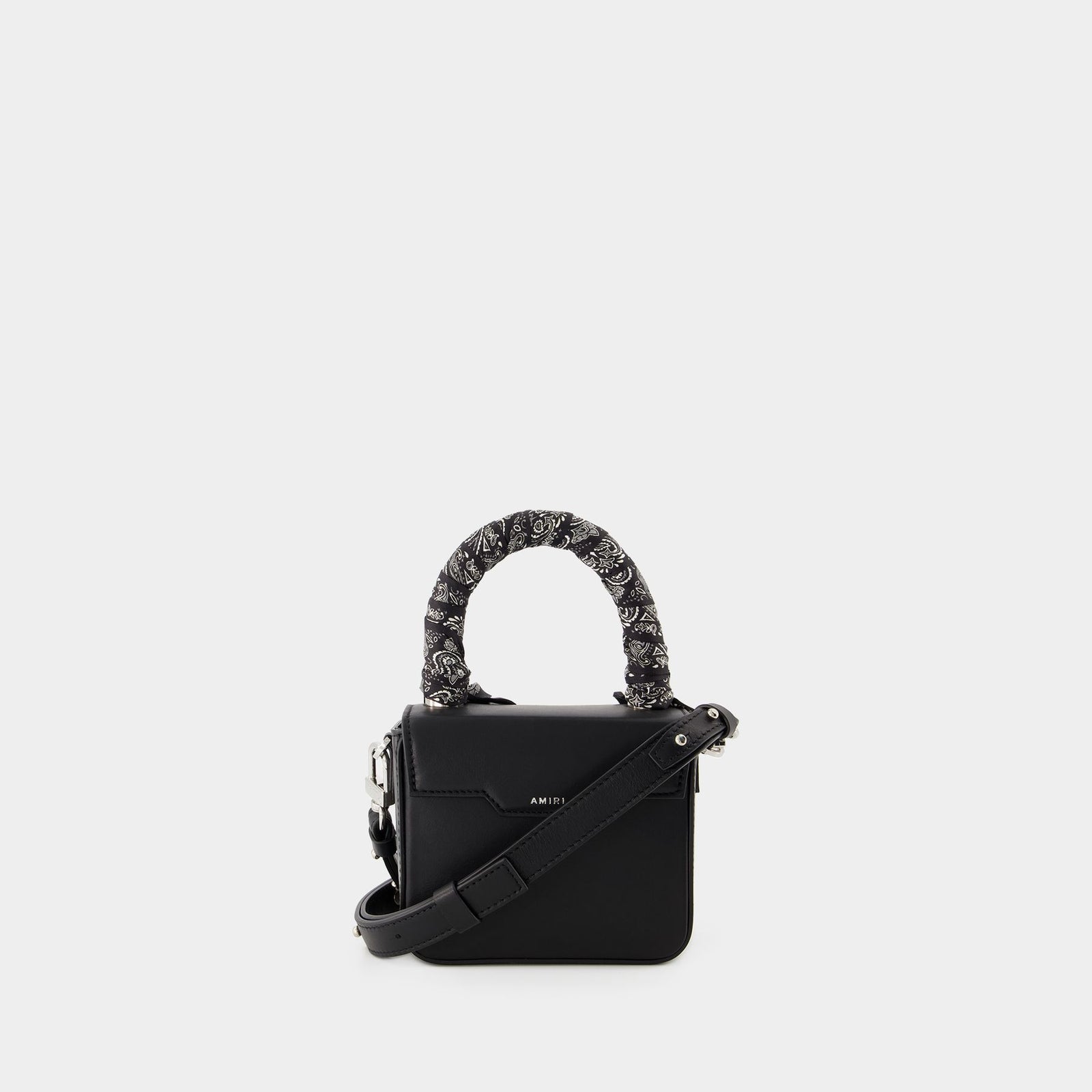 【AMIRI】マイクロ ボウリングバッグ ロゴ ブラック レザー Amiri Micro MA Leather Bag | Saks Fifth Avenue