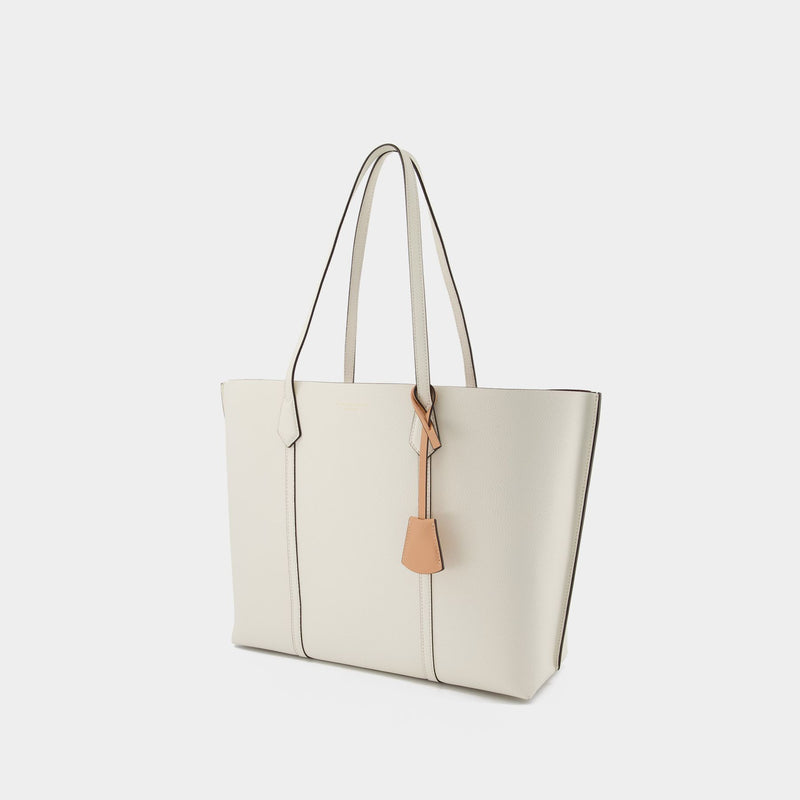 Tory Burch Ivory Leather Perry Tote Bag