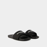 Aw Pool Slides - Alexander Wang - Nylon - Black