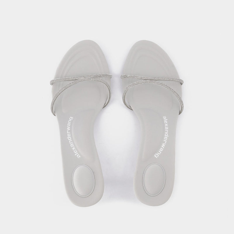 Dahlia 50 Sandals in Crystal / Grey Leather