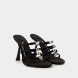 Nala 105 Logo  Sandals - Alexander Wang -  Black - Satin