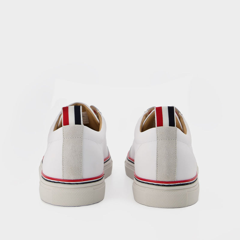 Lo-Top Sneakers - Thom Browne - White - Leather