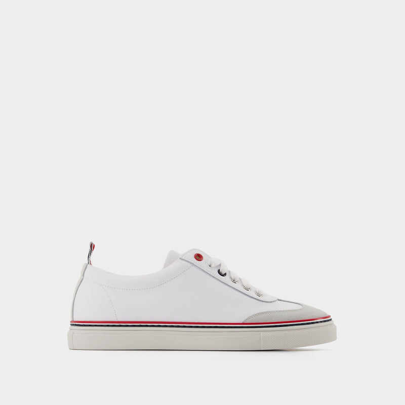 Lo-Top Sneakers - Thom Browne - White - Leather