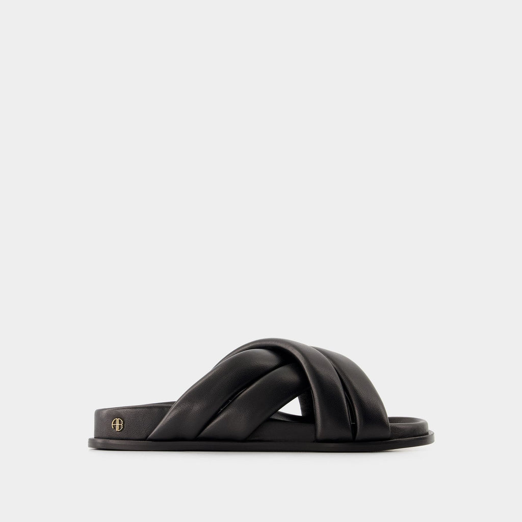サンダル・ミュール Lizzie Slides - Anine Bing - Leather - Black Lizzie Slides - Anine Bing - Leather - Black