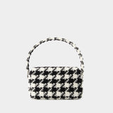 Nico Hobo Bag - Anine Bing - Cotton - Black/White