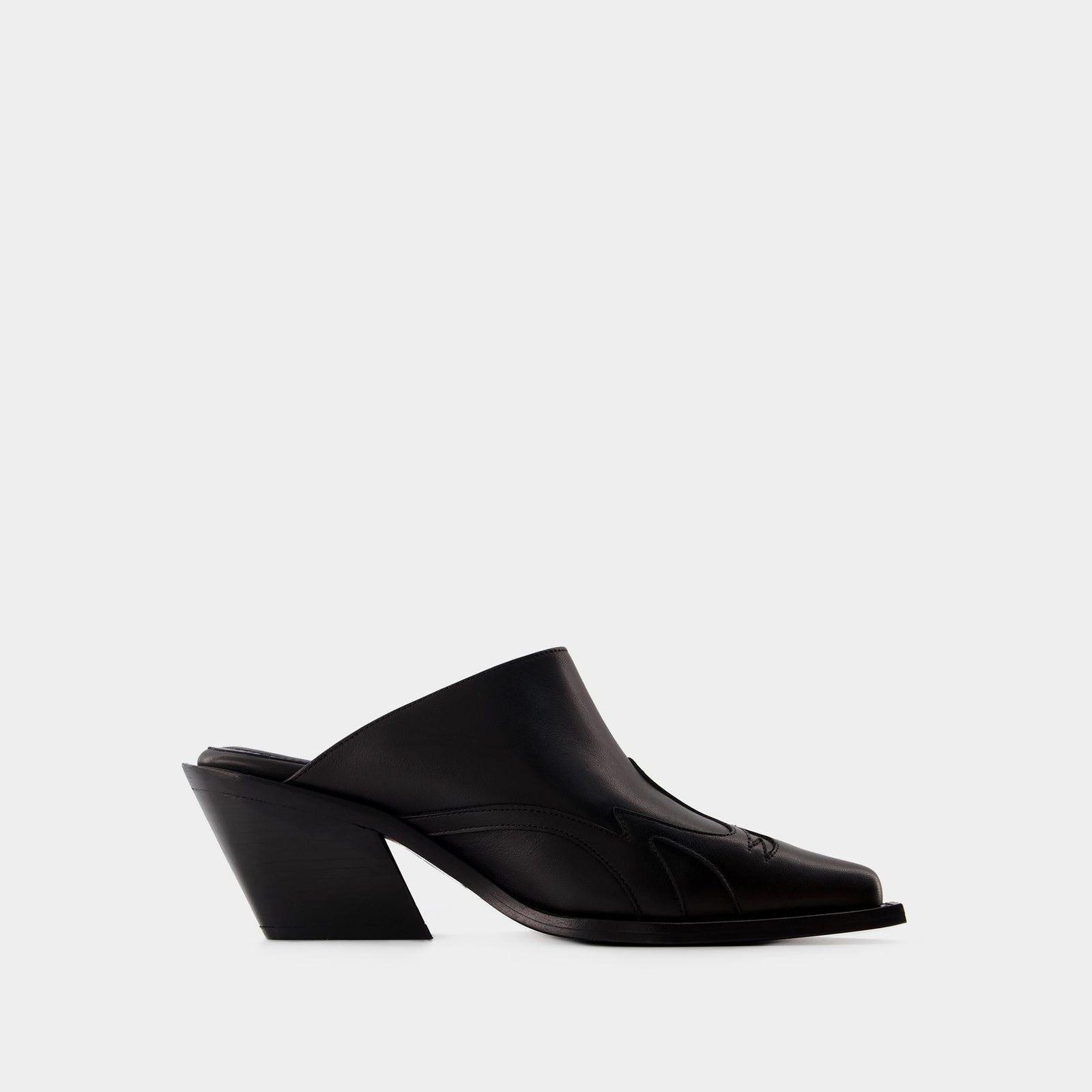【関税込み】Eve Mules  Black Sandals - ANINE BING - Leather ANINE BING Eve Mules - Black