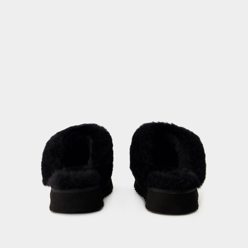 W Disquette Slides - UGG - Leather - Black