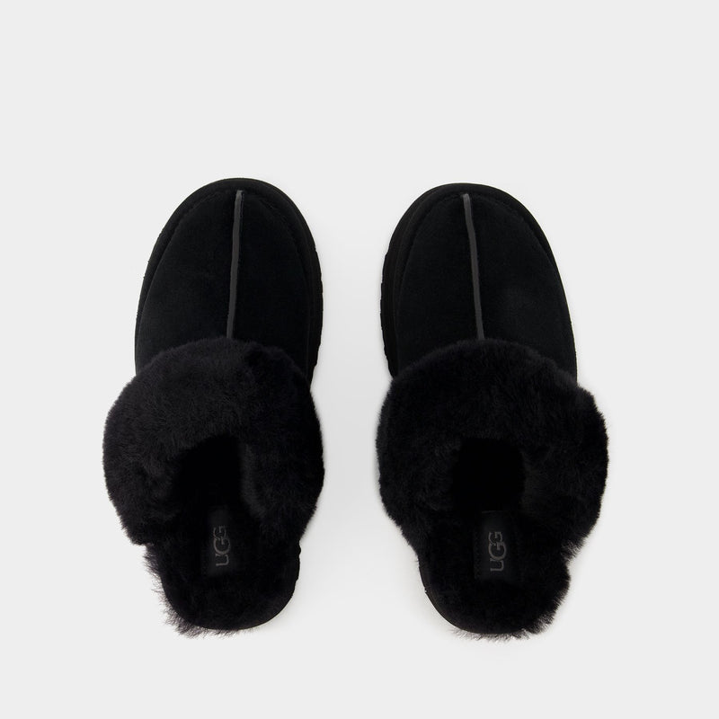 W Disquette Slides - UGG - Leather - Black